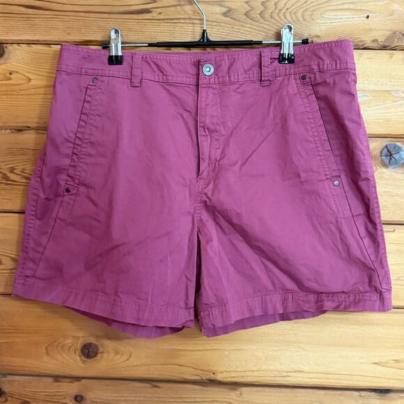 Eddie Bauer Pink Cotton Shorts Womens Size 14 - Picture 1 of 5